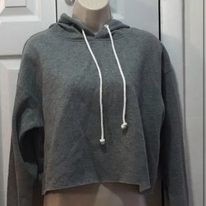 Wild Fable Cropped Gray Hoodie